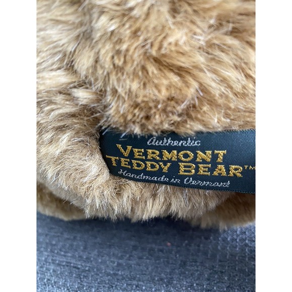 Vintage Vermont Teddy 15” Bear Black Tie Jointed Limbs Stuffed Toy - Picture 4 of 10